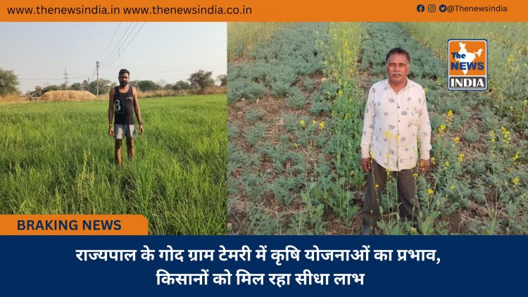 राज्यपाल के गोद ग्राम टेमरी में कृषि योजनाओं का प्रभाव, किसानों को मिल रहा सीधा लाभ
