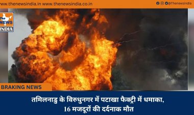तमिलनाडु के विरुधुनगर में पटाखा फैक्ट्री में धमाका, 16 मजदूरों की दर्दनाक मौत