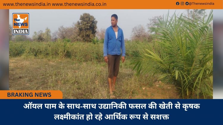 ऑयल पाम के साथ-साथ उद्यानिकी फसल की खेती से कृषक लक्ष्मीकांत हो रहे आर्थिक रूप से सशक्त