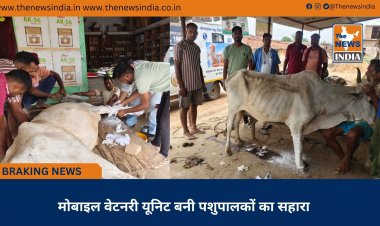 मोबाइल वेटनरी यूनिट बनी पशुपालकों का सहारा