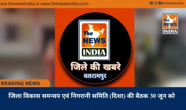 जिला विकास समन्वय एवं निगरानी समिति (दिशा) की बैठक 30 जून को
