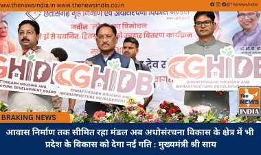 आवास निर्माण तक सीमित रहा मंडल अब अधोसंरचना विकास के क्षेत्र में भी प्रदेश के विकास को देगा नई गति : मुख्यमंत्री श्री साय