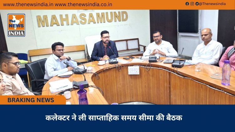 कलेक्टर ने ली साप्ताहिक समय सीमा की बैठक