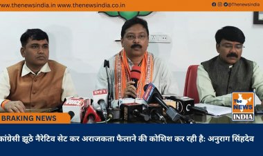 कांग्रेसी झूठे नैरेटिव सेट कर अराजकता फैलाने की कोशिश कर रही है: अनुराग सिंहदेव
