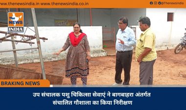 उप संचालक पशु चिकित्सा सेवाएं ने बागबाहरा अंतर्गत संचालित गौशाला का किया निरीक्षण