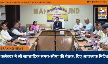 कलेक्टर ने ली साप्ताहिक समय-सीमा की बैठक, दिए आवश्यक निर्देश