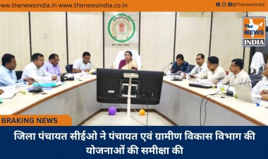 जिला पंचायत सीईओ ने पंचायत एवं ग्रामीण विकास विभाग की योजनाओं की समीक्षा की