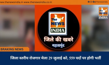 जिला स्तरीय रोजगार मेला 29 जुलाई को, 559 पदों पर होगी भर्ती