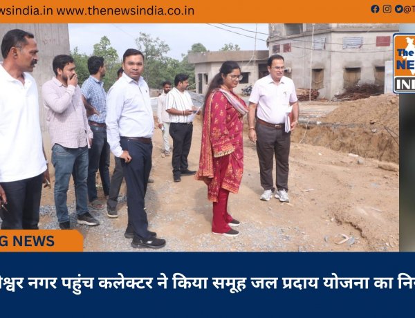 रामेश्वर नगर पहुंच कलेक्टर ने किया समूह जल प्रदाय योजना का निरीक्षण