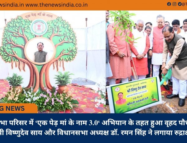 विधानसभा परिसर में ‘एक पेड़ मां के नाम 3.0‘ अभियान के तहत हुआ वृहद पौधरोपण : मुख्यमंत्री श्री विष्णुदेव साय और विधानसभा अध्यक्ष डॉ. रमन सिंह ने लगाया रुद्राक्ष का पौधा