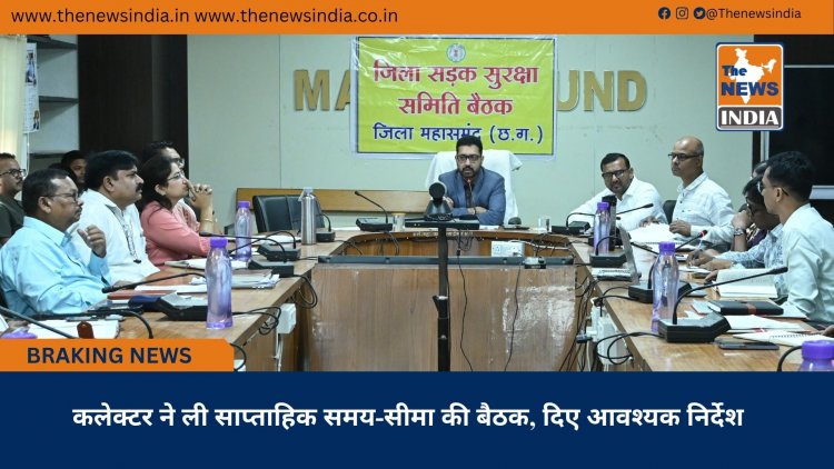 कलेक्टर ने ली साप्ताहिक समय-सीमा की बैठक, दिए आवश्यक निर्देश