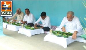 पटना में किसान परिवार के घर मुख्यमंत्री ने किया भोजन