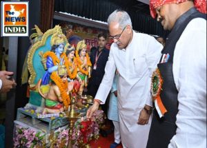मुख्यमंत्री श्री भूपेश बघेल इंदिरा गांधी कृषि विश्वविद्यालय में आयोजित छत्तीसगढ़ धीवर समाज के महासम्मेलन में शामिल हुए