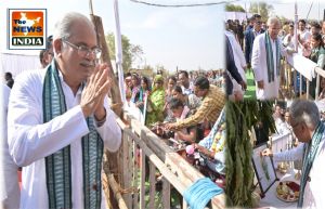 भेंट मुलाकात बलौदा : स्थानीय लोगों ने मुख्यमंत्री भूपेश बघेल का आत्मीय स्वागत किया