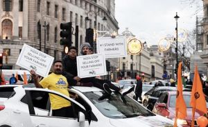  किसान आंदोलन : भारत के कृषि क़ानूनों के ख़िलाफ़ लंदन में प्रदर्शन, कई गिरफ़्तार