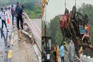  दर्दनाक हादसा : मध्यप्रदेश के नर्मदा नदी में यात्री बस गिरने से 13 लोगों की मौत!...