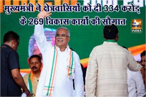  मुख्यमंत्री ने क्षेत्रवासियों को दी 334 करोड़ के 269 विकास कार्यों की सौगात